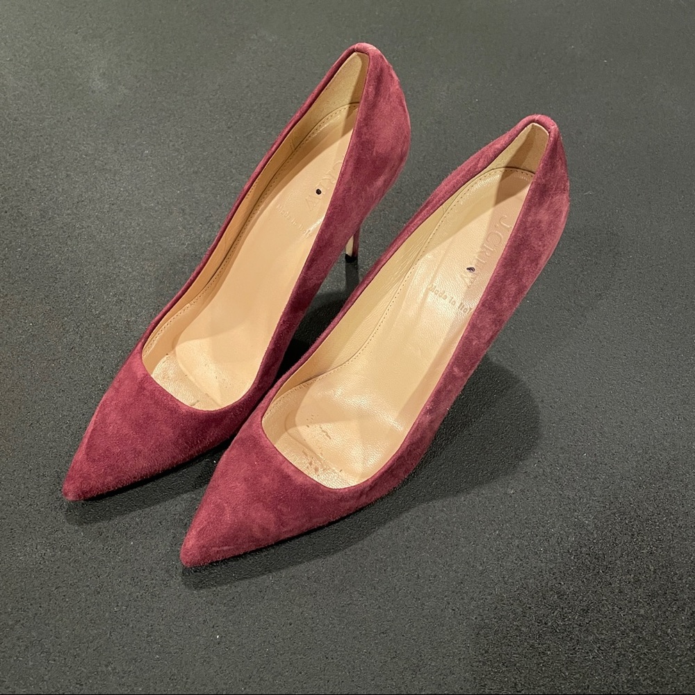 J. Crew Deep Red Suede Heels